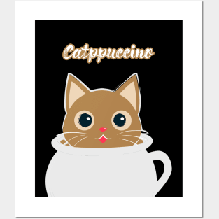 Cat-ppuccino Coffee Cats Posters and Art